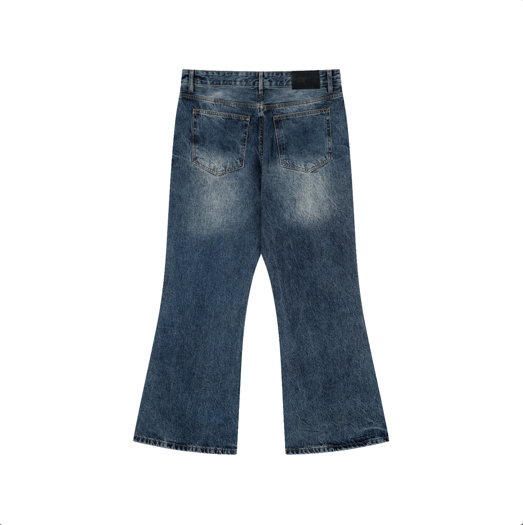 DENIM WIDE FLARE VINTAGE BLEU
