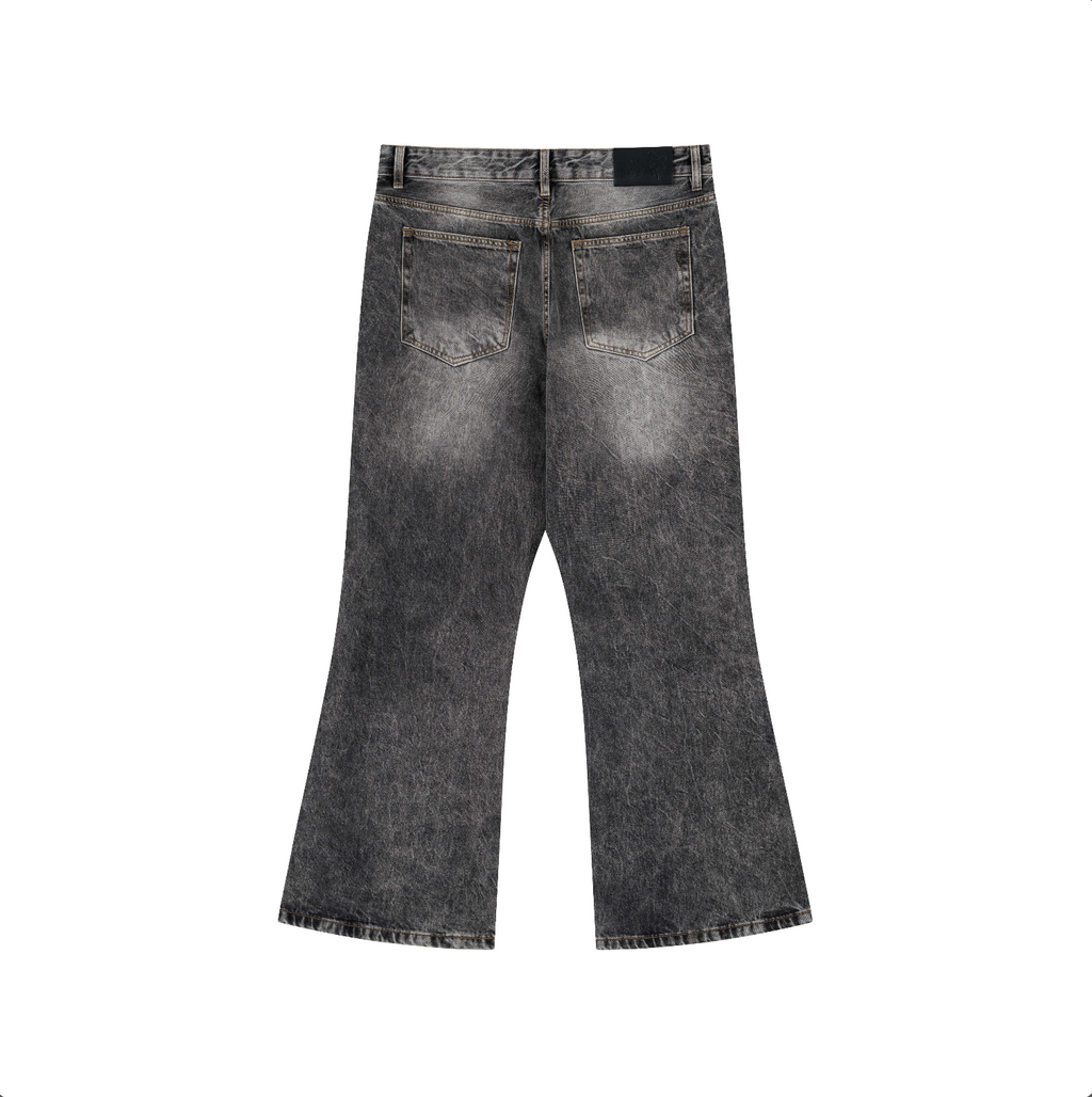 DENIM WIDE FLARE VINTAGE GRIS