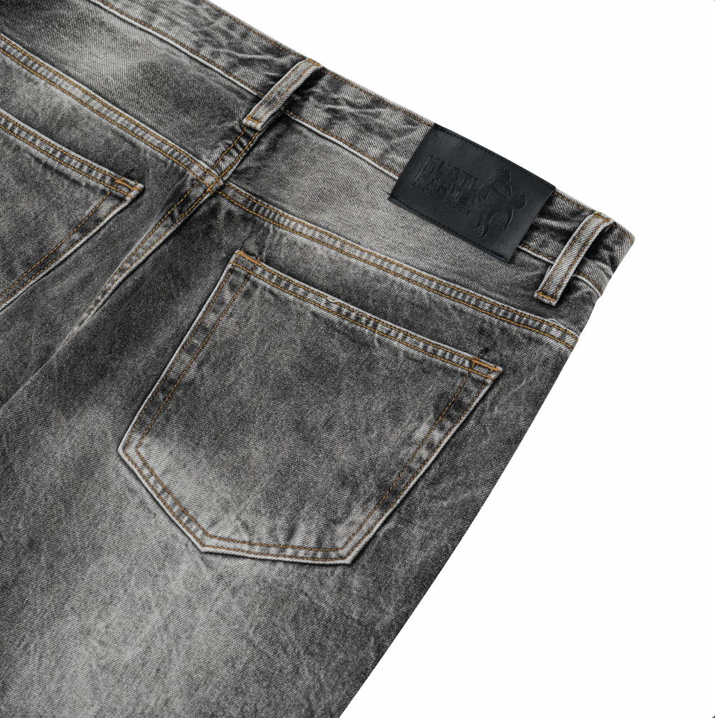 DENIM WIDE FLARE VINTAGE GRIS
